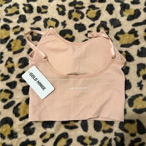 Iight pink Goldhinge workout top NWT